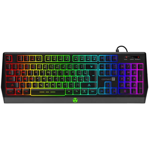 Klávesnice Connect IT Battle RGB, CZ/SK layout černá

