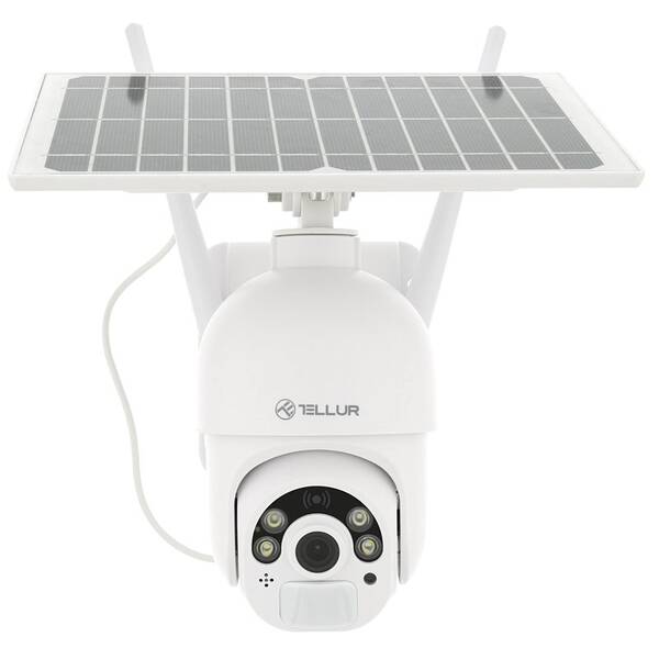 IP kamera Tellur WiFi Smart solární 1080p, outdoor bílá barva
