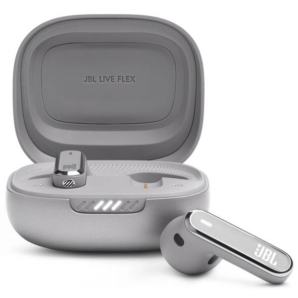 Sluchátka JBL Live Flex stříbrná

