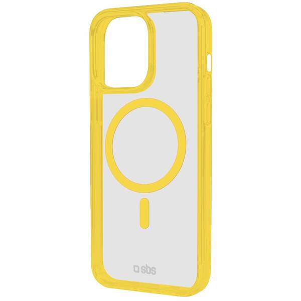 Kryt na mobil SBS Mag Frame s MagSafe na Apple iPhone 15 žlutý

