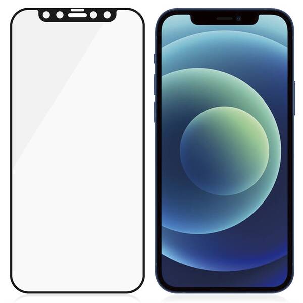 Tvrzené sklo PanzerGlass Edge-to-Edge Antibacterial s Anti-Glare vrstvou na Apple iPhone 12 mini černé

