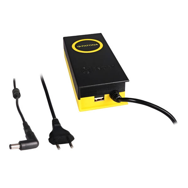 Napájecí adaptér PATONA pro notebooky Dell, 19,5V, 4,7A, 90W, konektor 7,4x5mm+PIN, výstup USB 

