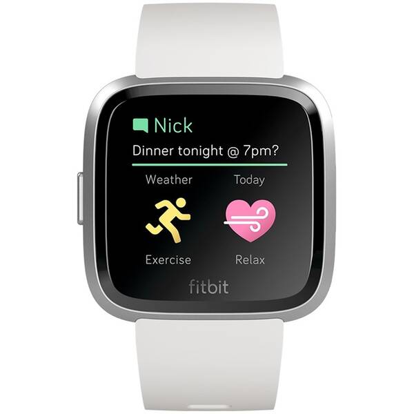 Chytré hodinky Fitbit Versa Lite - White Band / Silver Case 

