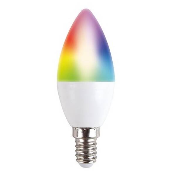 Chytrá žárovka Solight LED SMART WIFI svíčka, 5W, E14, RGB 

