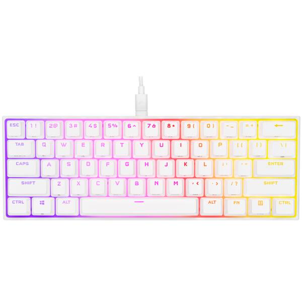 Klávesnice Corsair K65 Mini Red RGB bílá

