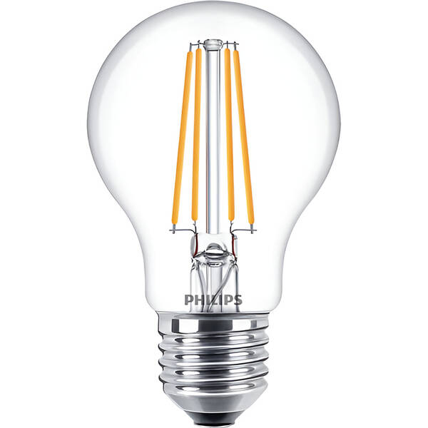 Žárovka LED Philips klasik, 7W, E27, teplá bílá, 3ks 

