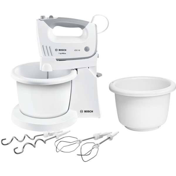 Ruční šlehač s mísou Bosch MFQ36465 šedý/bílý


