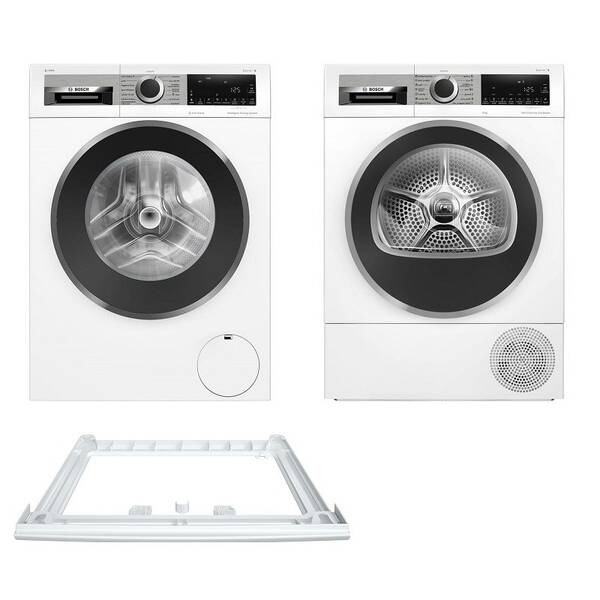 Set výrobků Bosch WGG244F2CS + WQG245DMCS + WTZ27410 bílý

