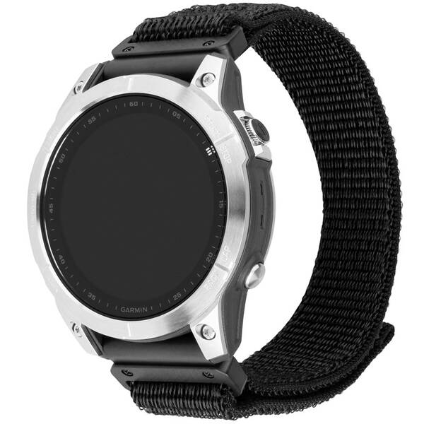Řemínek FIXED Nylon Sporty Strap na Garmin QuickFit 22mm černý

