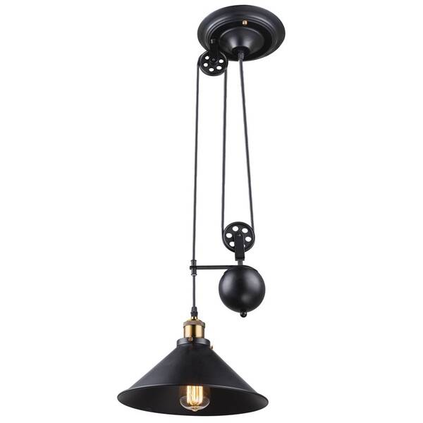 Závěsné svítidlo GLOBO Lenius, 1xE27, 60W černé/zlaté

