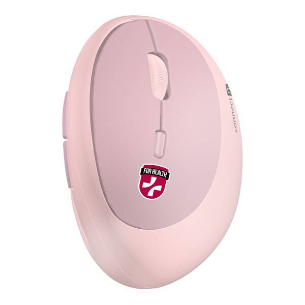 Myš Connect IT vertikální, ergonomická pro ženy růžová

