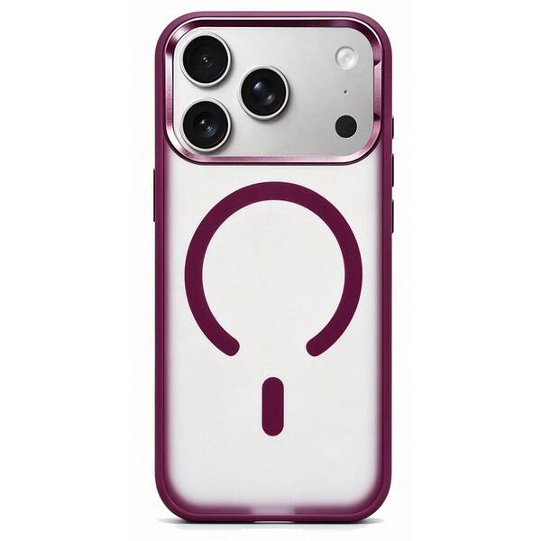 Kryt na mobil WG Matte Frame Magnet Apple iPhone 17 Pro/18 Pro bordó


