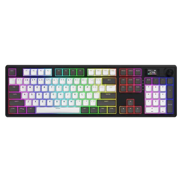 Klávesnice HATOR Skyfall 100 PRO Wireless, US layout černá/bílá

