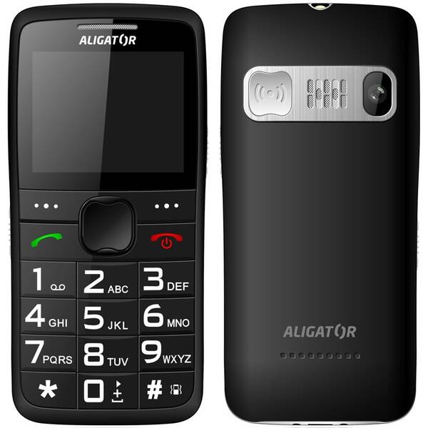 Mobilní telefon Aligator A675 Senior černá barva
