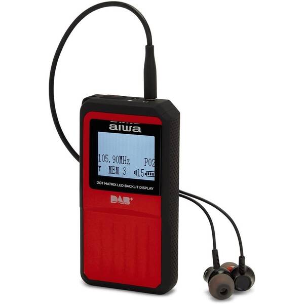 Radiopřijímač s DAB+ AIWA RD-20DAB červený

