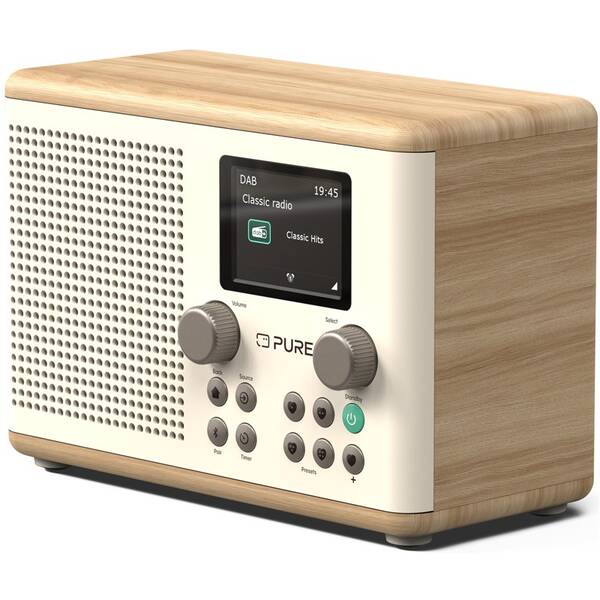 Radiopřijímač s DAB+ Pure Classic H4 bílý/hnědý

