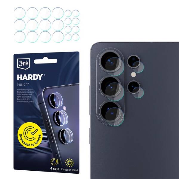 Ochranné sklo čočky fotoaparátu 3mk Samsung Galaxy S26 Ultra - Hardy Fusion Lens Protection průhledné

