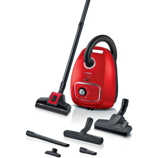 Podlahový vysavač Bosch BGL41PET2H červený

