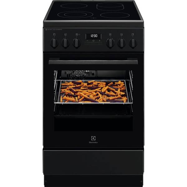 Sklokeramický sporák Electrolux LKR564277K, matná černý

