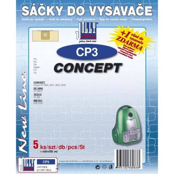 Sáčky do vysavače Jolly CP 3 (5 ks) 

