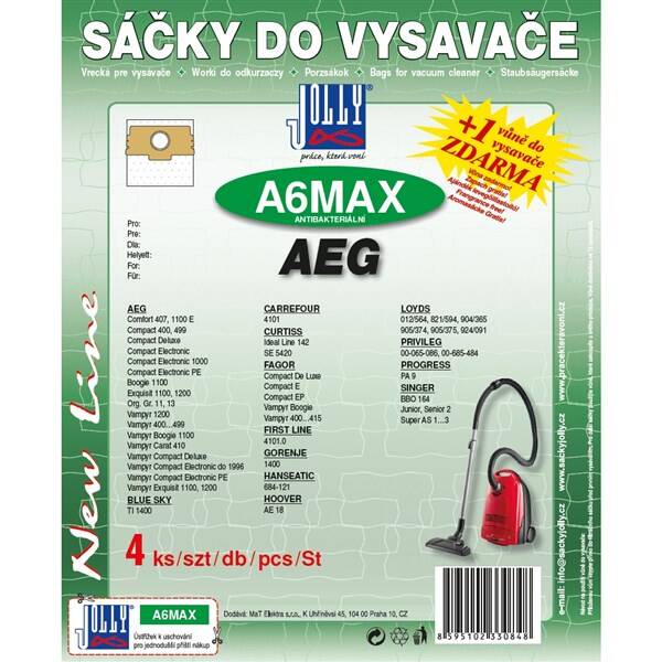 Sáčky do vysavače Jolly MAX A 6 AEG (4 ks) 

