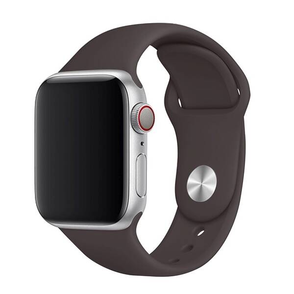 Řemínek FIXED Silicone Strap na Apple Watch 42/44/45/49 mm - kakaový 

