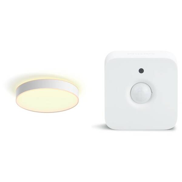 Stropní svítidlo Philips Devere L - bílé + Senzor Philips Hue pohybový 

