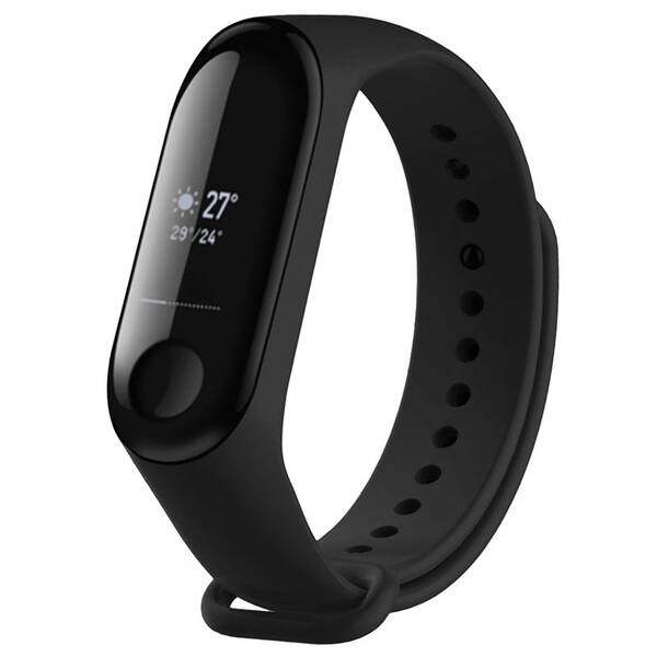 Řemínek FIXED Silicone Strap na Xiaomi Mi Band 3/4 černý

