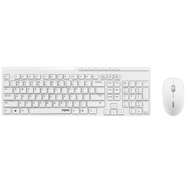 Klávesnice s myší Rapoo X8100, CZ+SK layout bílá

