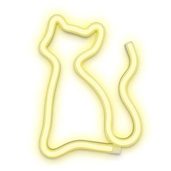 Dekorativní LED Forever neon Kočka - teplá bílá 

