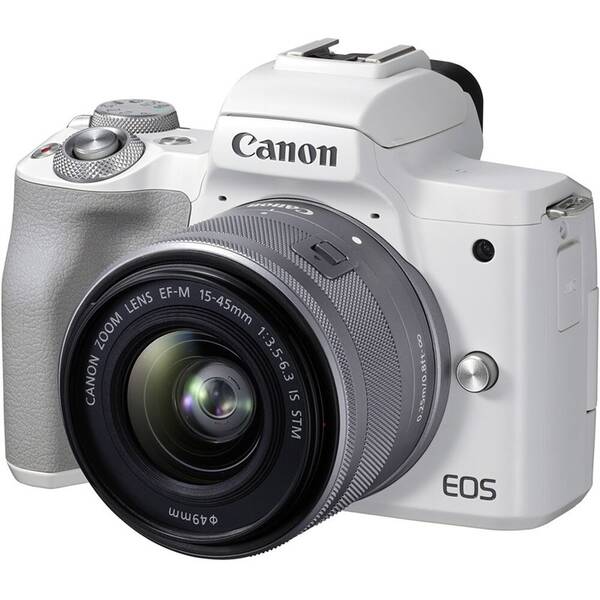 Digitální fotoaparát Canon M50 Mark II + EF-M 15-45 bílý

