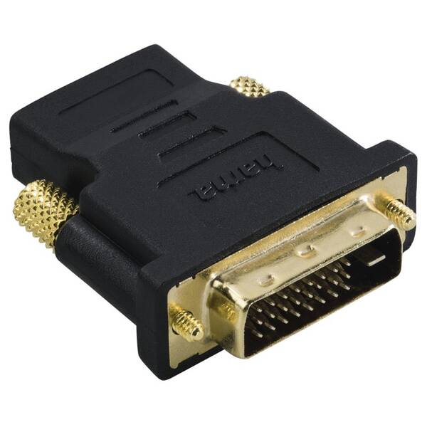 Redukce Hama DVI / HDMI, pozlacená černá

