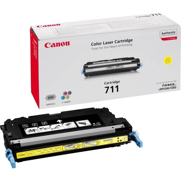 Toner Canon CRG-711Y, 6000 stran žlutý

