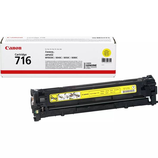 Toner Canon CRG-716Y, 1500 stran žlutý


