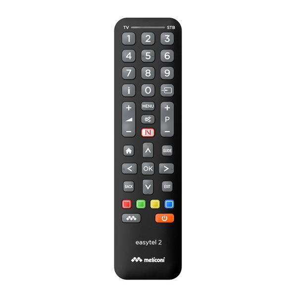 Dálkový ovladač Meliconi EASYTEL 2,  Univerzální dálkový ovladač pro 1 TV + dekodér černý

