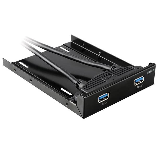 Adaptér AKASA pro 2,5" SSD/HDD, 2x USB 3.0 do 3,5" 
