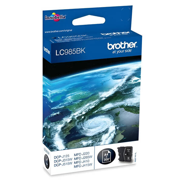 Inkoustová náplň Brother LC-985 Bk, 2x300 stran černá

