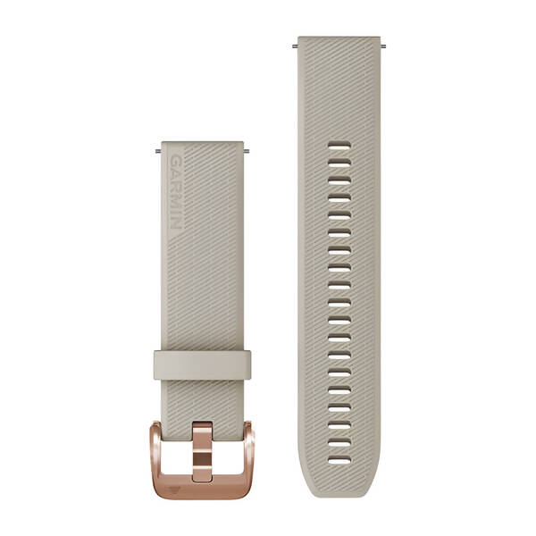 Řemínek Garmin Quick Release (20 mm), silikonový béžový/rose gold

