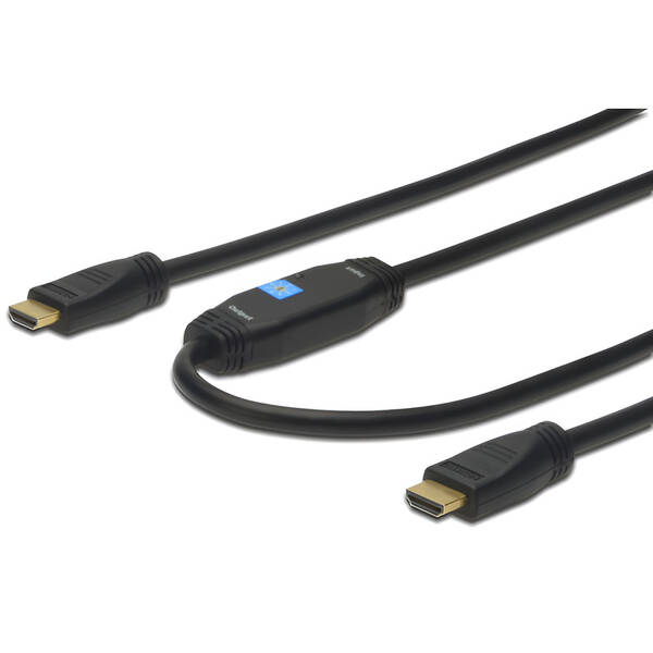 Kabel Digitus HDMI 1.4, 15m, ethernet, aktivní zesílení černý

