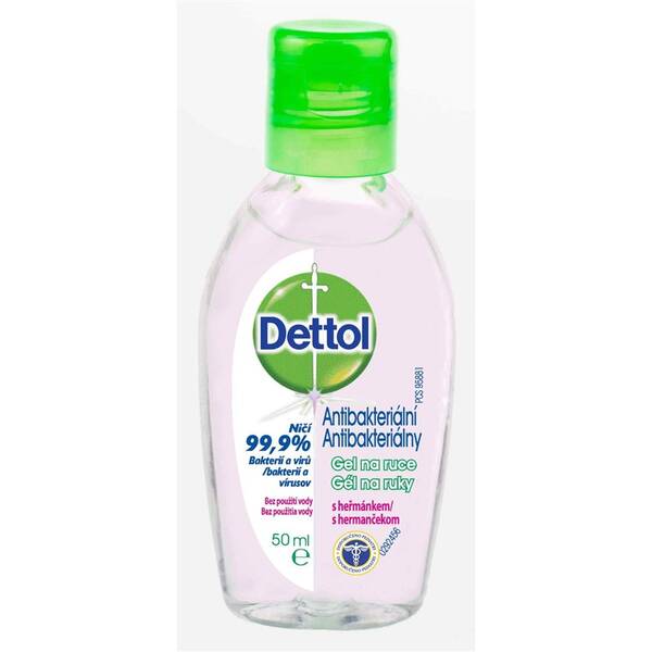 Antibakteriální gel na ruce Dettol 50 ml heřmánek 

