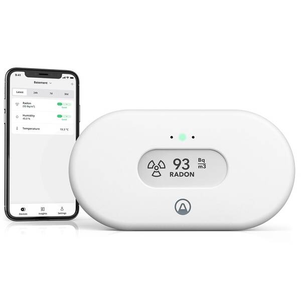 Senzor Airthings View Radon - monitor kvality ovzduší 

