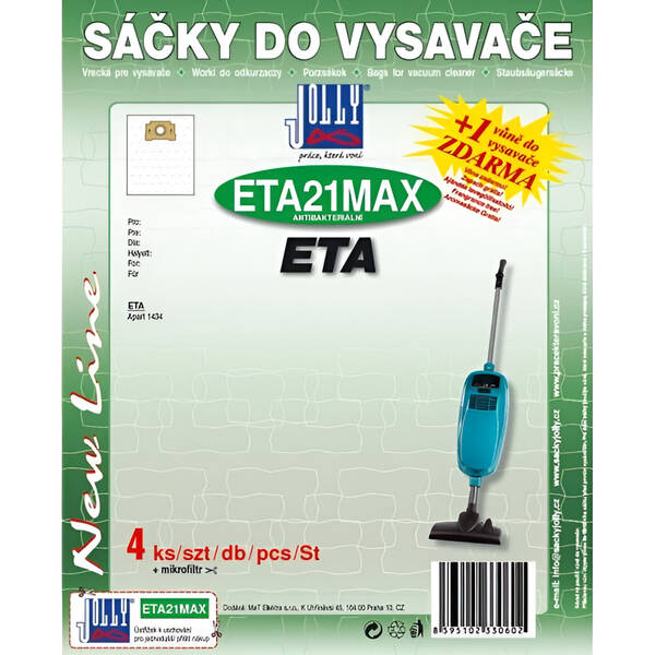 Sáčky do vysavače Jolly ETA 21 MAX 3060 (4 ks) 

