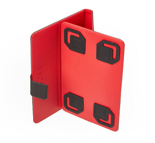 Pouzdro na tablet polohovací FIXED twoFACE pro 7" černé/červené

