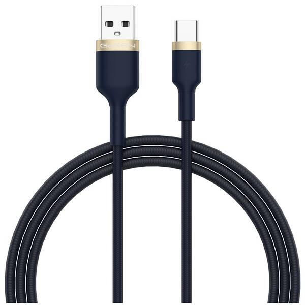 Kabel GoGEN USB-A / USB-C, 1m, opletený modrý

