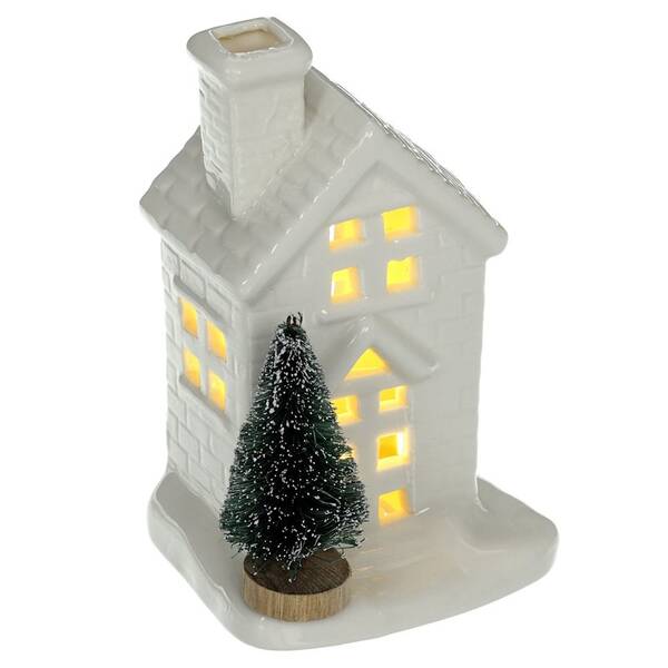 LED dekorace RETLUX RXL 391, porcelánový domek, 1 LED, 11,4 cm, teplá bílá 

