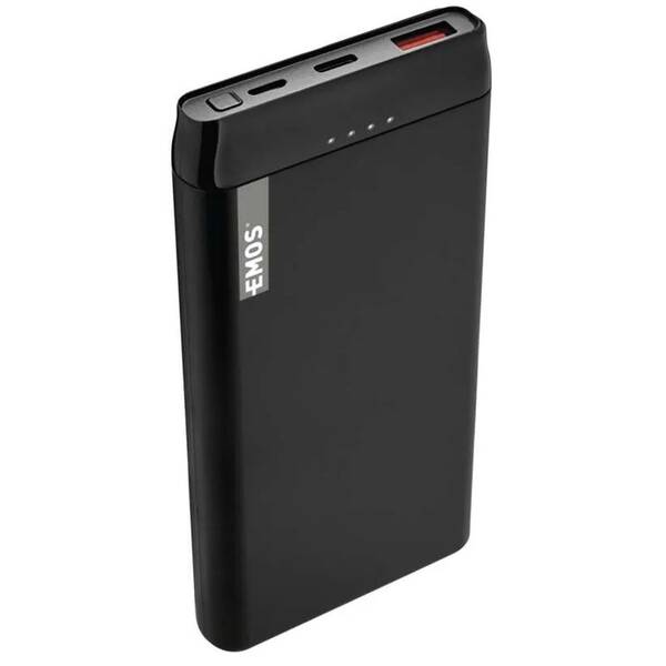 Powerbanka EMOS AlphaQ 10, 10000 mAh, USB-C PD 18W, QC 3.0 černá

