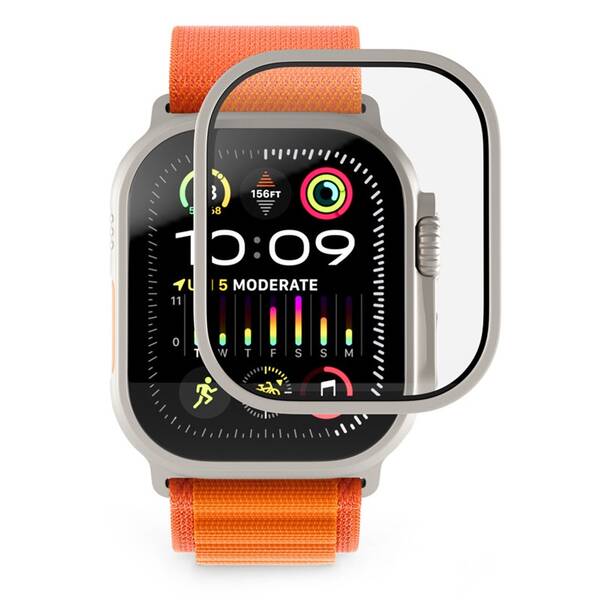 Tvrzené sklo Epico Sapphire na Apple Watch AW Ultra 49mm stříbrné

