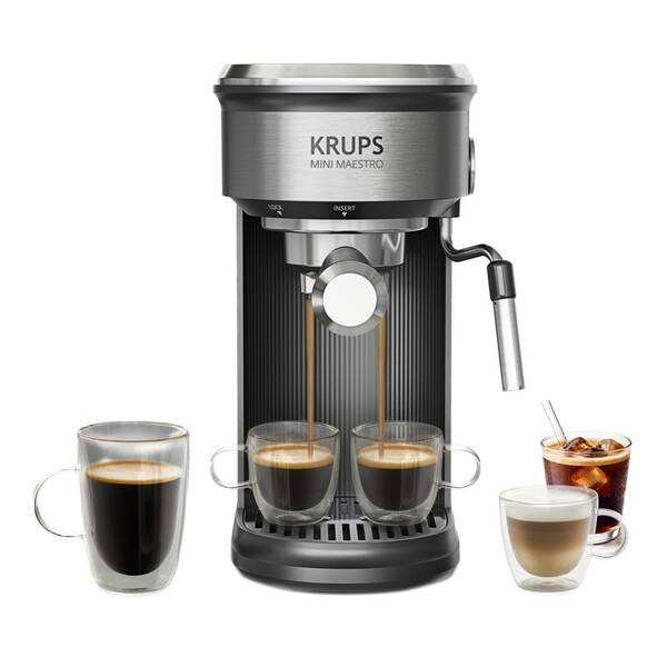 Pákový kávovar Krups XP350DE0 Mini Maestro černý/nerez

