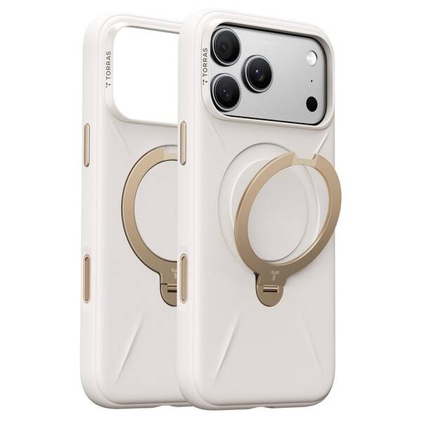 Kryt na mobil Torras Ostand Q3 Silicone na Apple iPhone 18 Pro Max bílý

