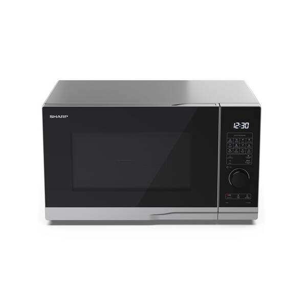 Mikrovlnná trouba Sharp YC-PG234AE-S stříbrná barva
